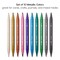 KINGART® Twin-Tip™ Metallic Pens, Brush & Fine, 10 Shimmering Colors